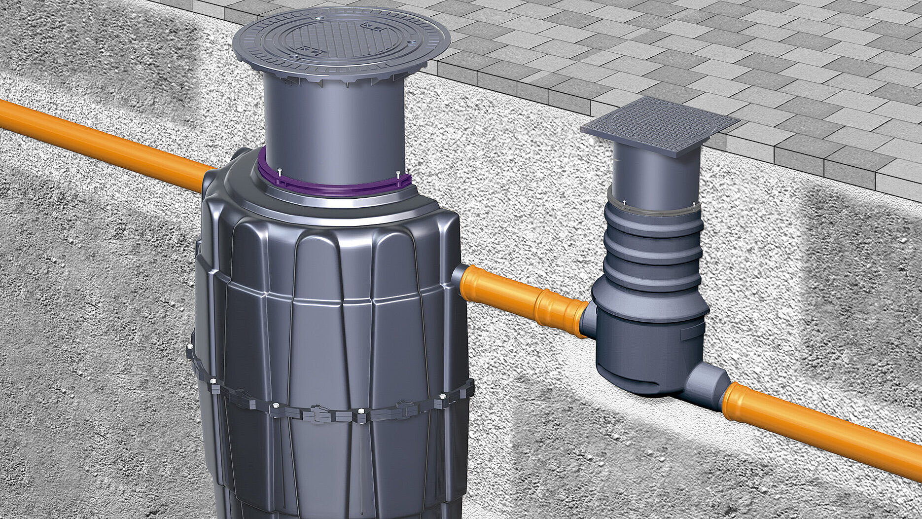 Separatorul de grăsime EasyClean ground Modular