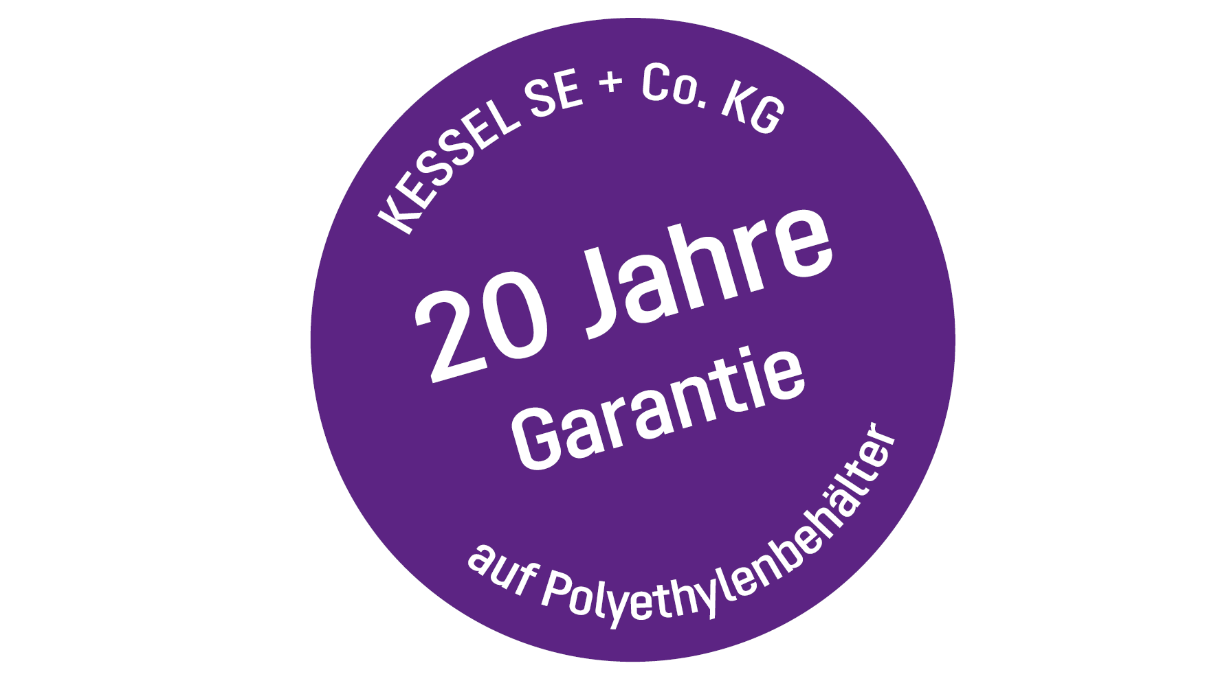 20 Jahre Garantie auf Polyethylenbehälter