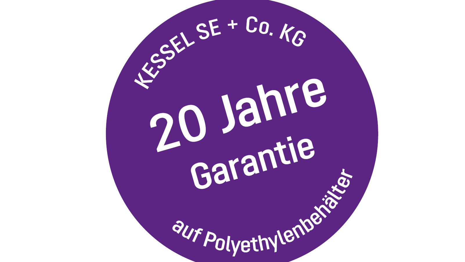 20 Jahre Garantie auf Polyethylenbehälter