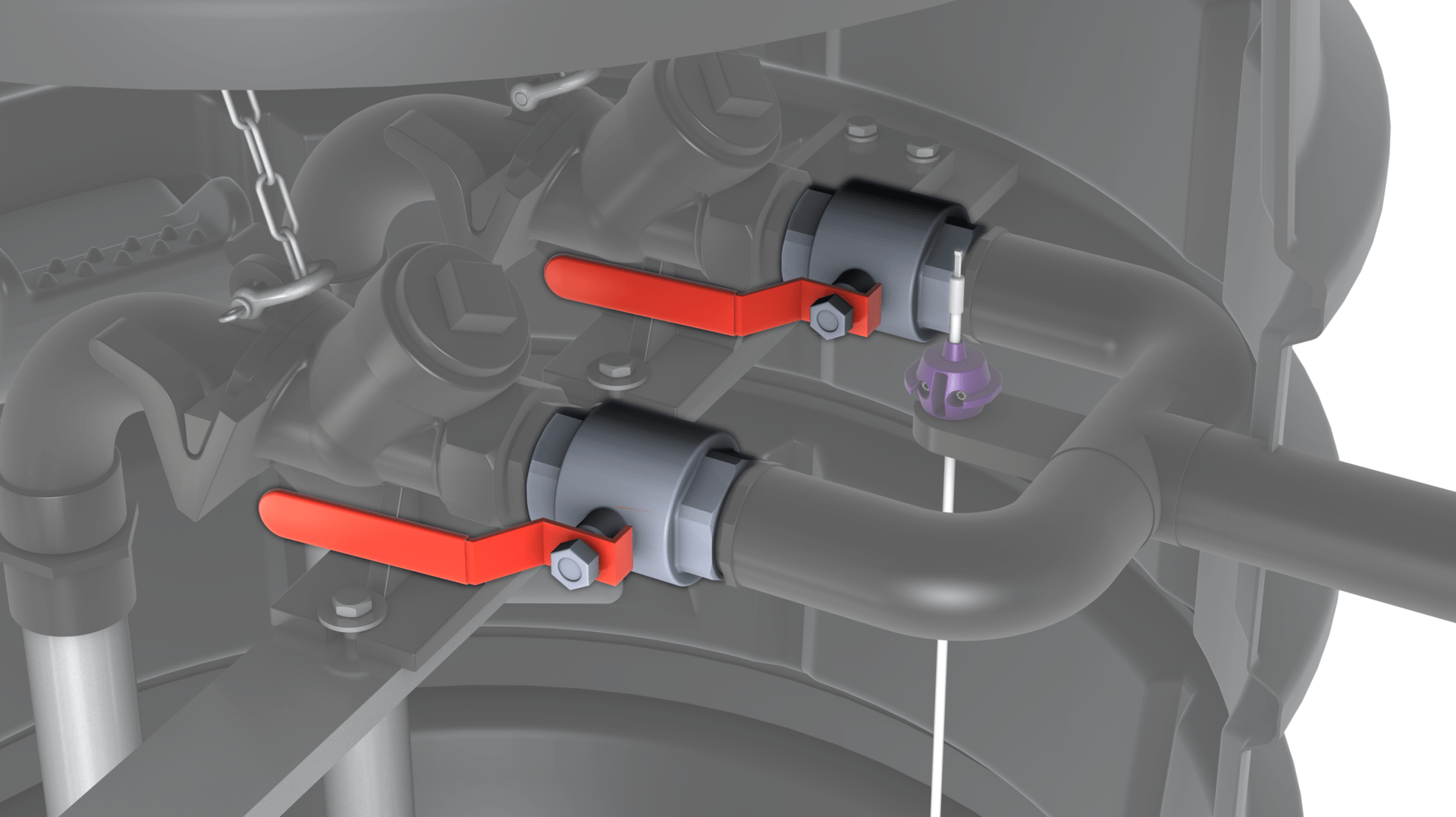 Aquapump XL Basic pumping station, detailed view, backflow preventer